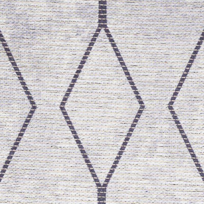 Pymble Geometric Machine Washable Area Rug in Ivory/Grey