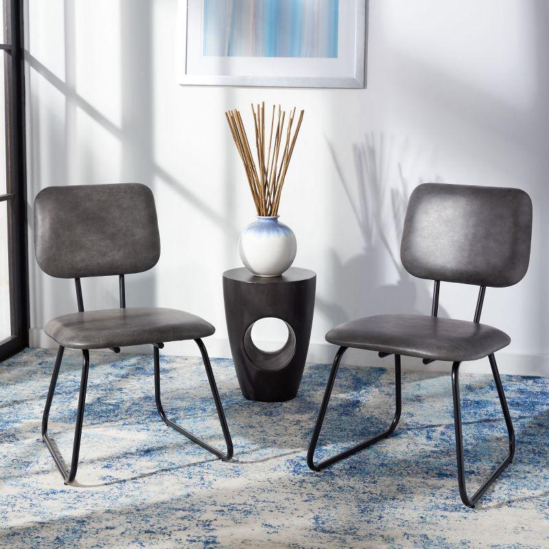 Chavelle Side Chair - ACH6205 - Set of 2 - Grey/Black - Safavieh