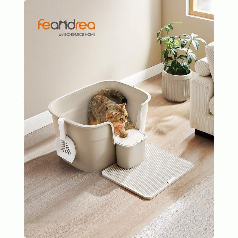 Feandrea Cat Litter Box, 25.2" L x 17.3" W x 13" H, Extra Large Litter Box, High-Sided Litter Box, for Large Cats