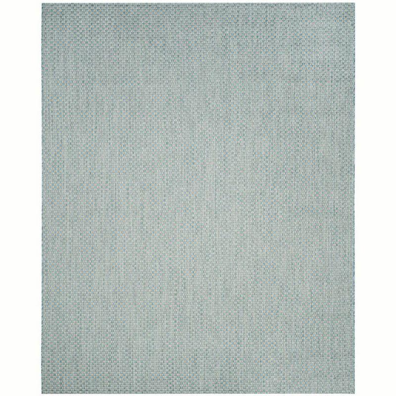 Courtyard CY8653 Power Loomed Indoor and Outdoor Area Rug - Light Blue/Light Grey - 8'x11' - Safavieh