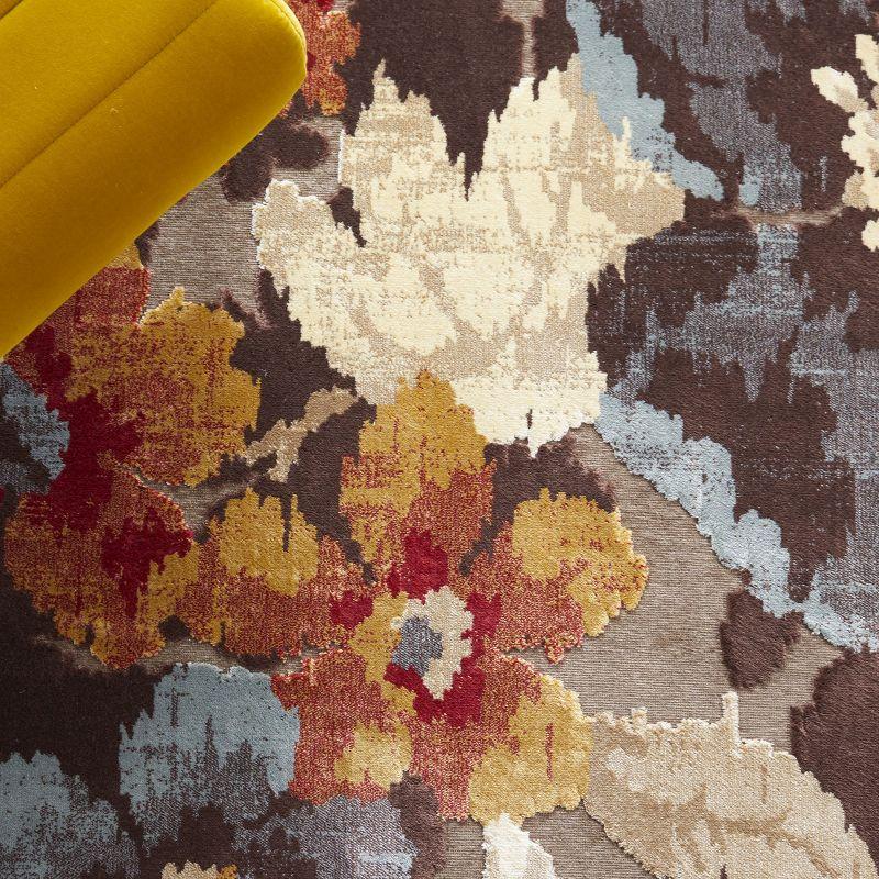 Paradise PAR148 Power Loomed Area Rug - Dark Brown - 4'x5'7" - Safavieh.