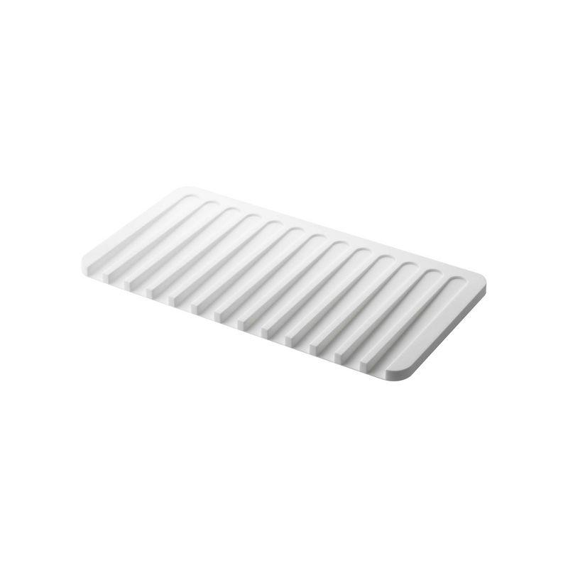 Yamazaki Home Self Draining Tray - Drying Board, Dish Drainer Mat, Silicone