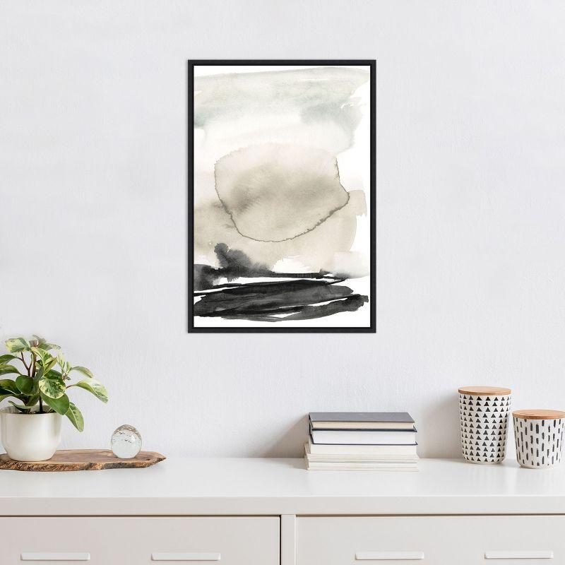 Amanti Art Ebony Horizon Triptych II by Jennifer Goldberger Canvas Wall Art Print Framed 16 x 23-in.