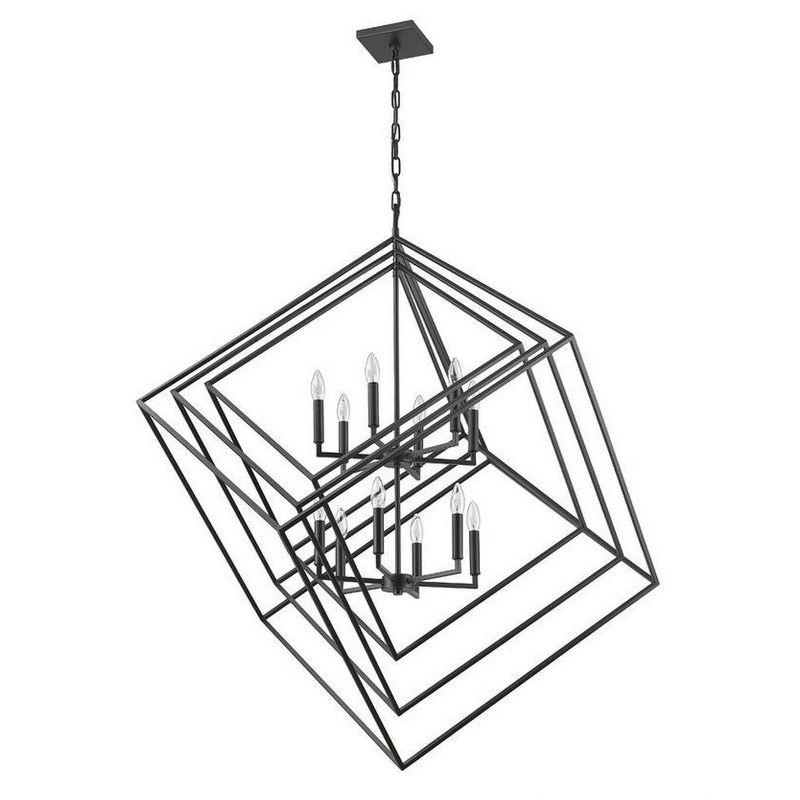 Z-Lite Euclid 12 - Light Chandelier in  Matte Black