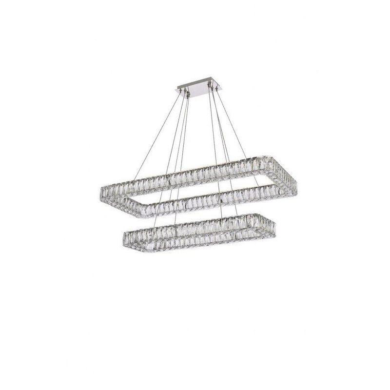 Elegant Lighting Monroe 2 - Light Pendant in  Chrome