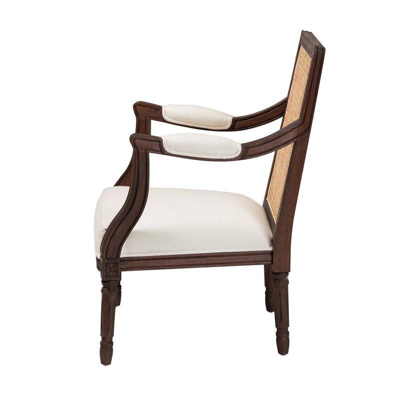 bali & pari Garridan Fabric and Wood Accent Chair