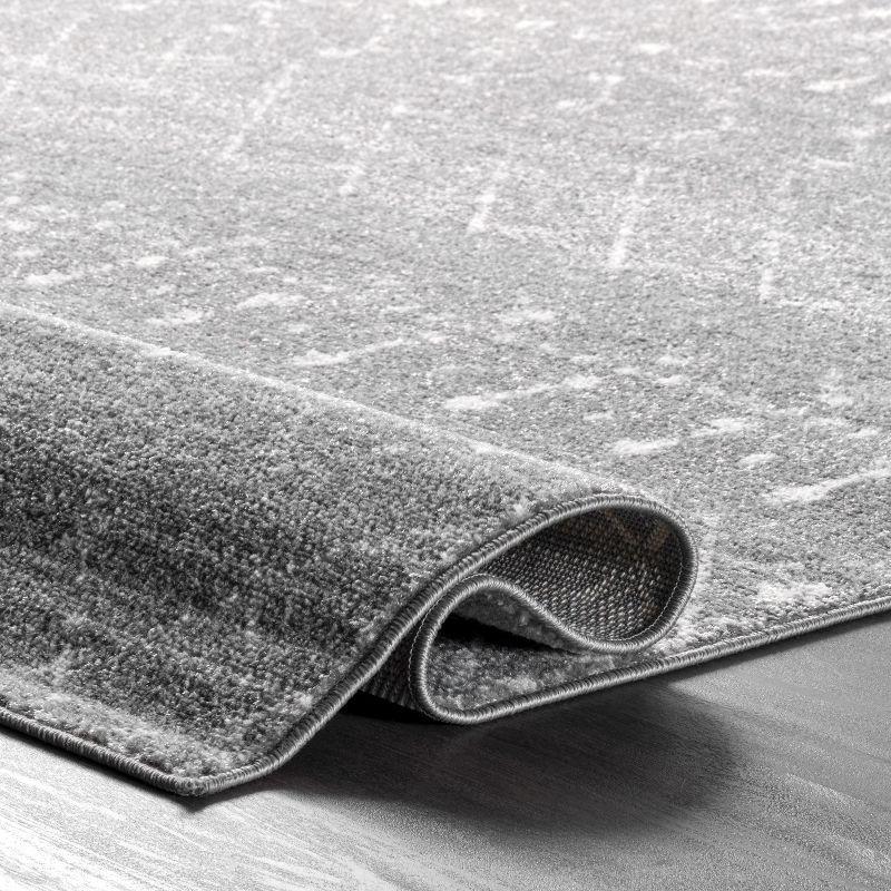 Nuloom 10 Square Moroccan Blythe Indoor Area Rug, Dark Grey, Faded Bohemian Design, Stain Resistant, BedroomLiving Room, Kitchen,