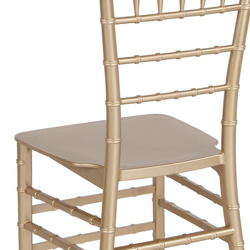 Elegant Gold Resin Chiavari Stackable Chair for Events