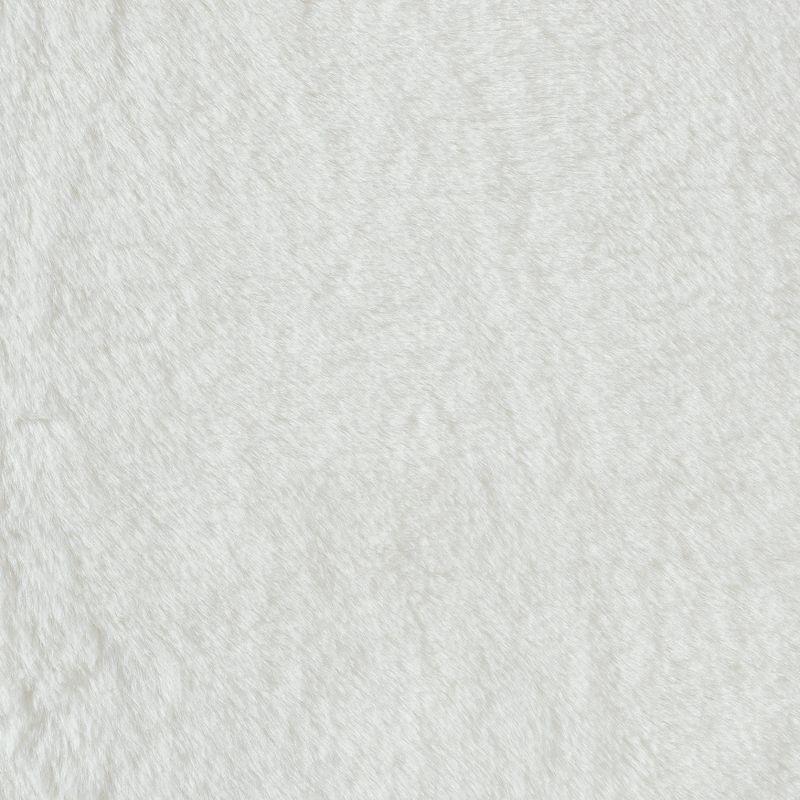 Kenneth Cole Reaction Faux Fur Throw Blanket Faux Fur (Solid -White)-50" X 60"