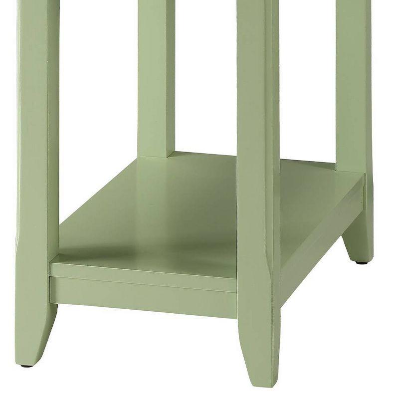 Acme Furniture 13" Bertie Accent Table Light Green Finish: Wood Composite, Beveled Edges, Drawer Storage, No Assembly Required