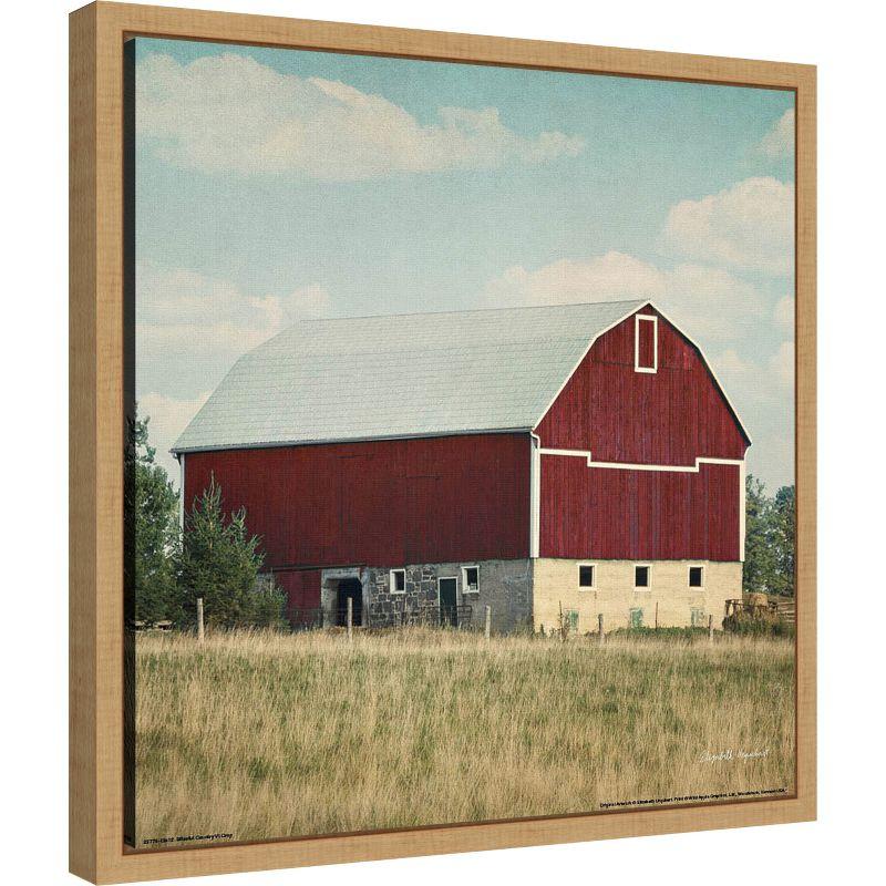 Amanti Art Blissful Country VI Crop (Barn) by Elizabeth Urquhart Canvas Wall Art Print Framed 16-in. x 16-in.