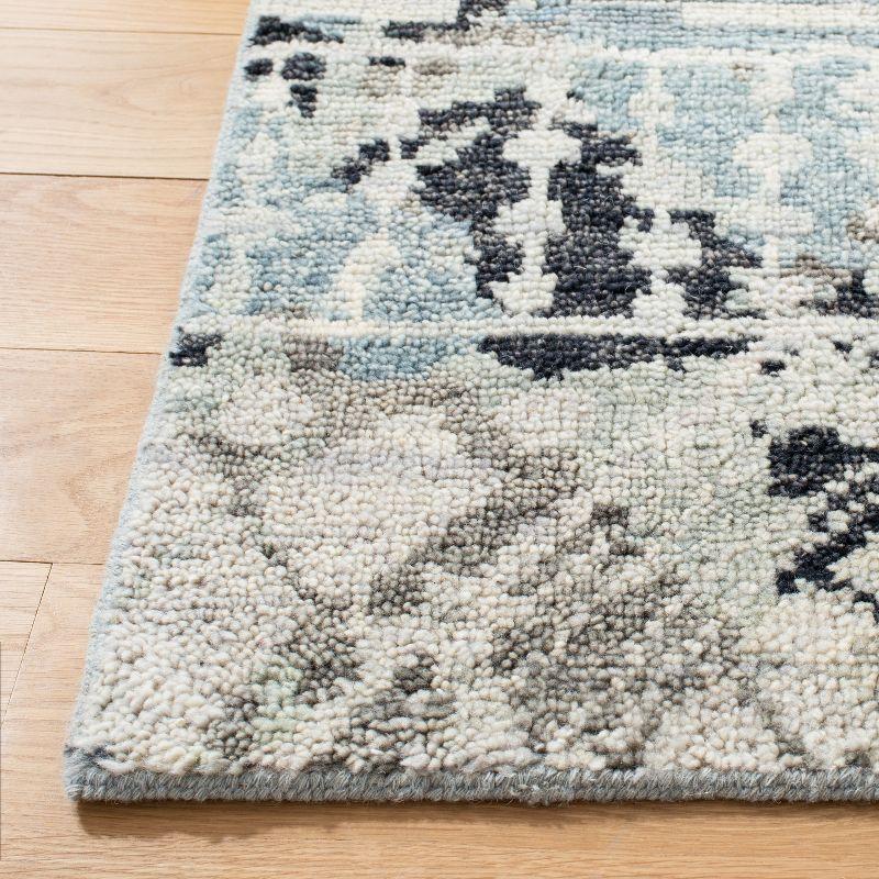 Samarkand Elegance Hand-Knotted Wool Area Rug in Gray 9' x 12'