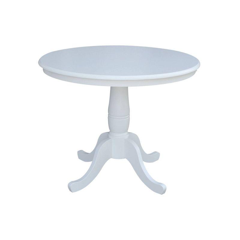 36" Round Top Pedestal Table White - International Concepts