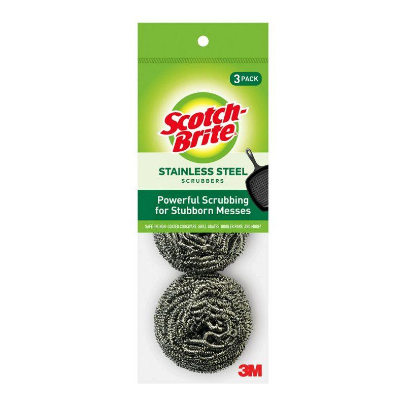 Scotch-Brite Stainless Steel Scrubbing Pads - 3ct