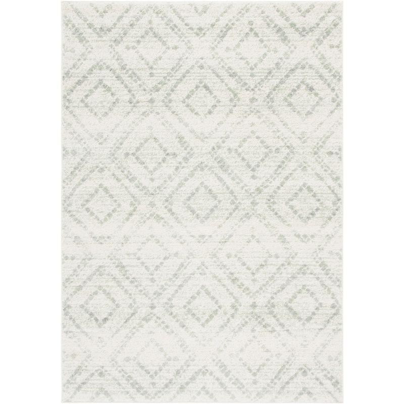 Adirondack ADR131 Non-Shedding Power Loomed Indoor Area Rug - Ivory/Green - 6'x9' - Safavieh
