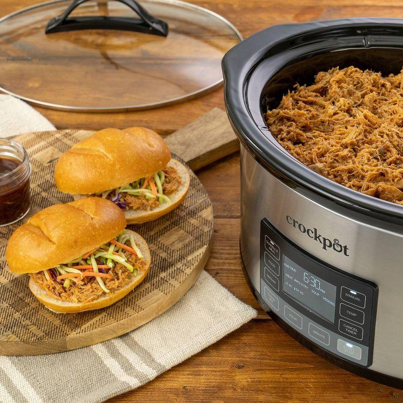 Crock-pot Crockpot 6-Quart Slow Cooker With Mytime Technology, Programmable Slow Cooker, Stainless Steel