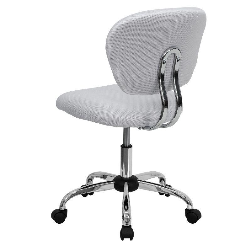 Emma and Oliver Mid-Back Mesh Padded Swivel Task Office Chair with Chrome Base