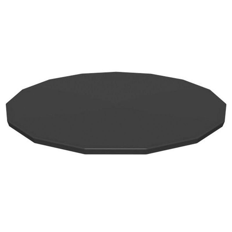 Bestway Round Pool Cover Accessory for 15 Foot Above Ground Framed Swimming Pools and Round Inflatable Ring Pools, Black (Cover Only)