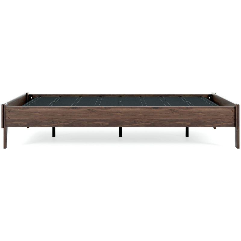 Chic Sophistication Queen Platform Bed with Wood Headboard, Mocha