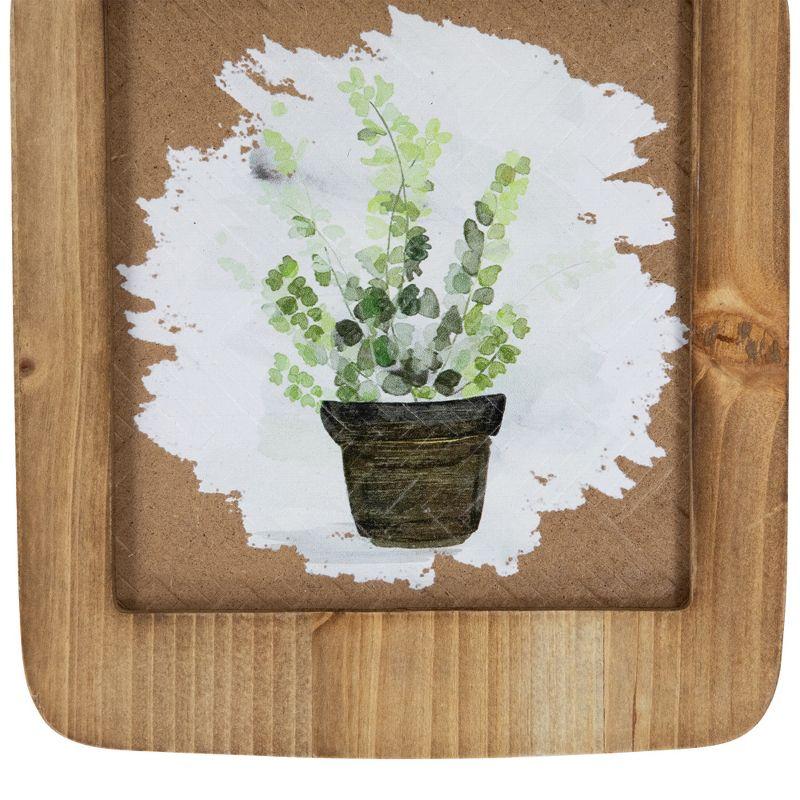 Northlight Natural Cutting Board Wooden Floral Wall Decoration - 10.5"