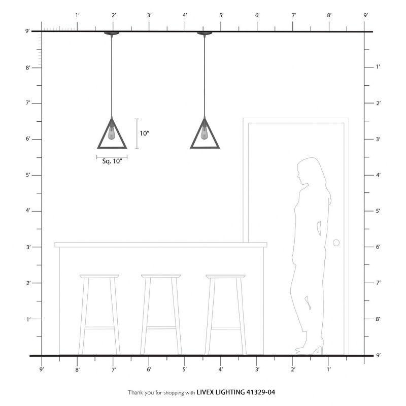 Livex Lighting Pinnacle 1 - Light Pendant in  Black/Brushed Nickel