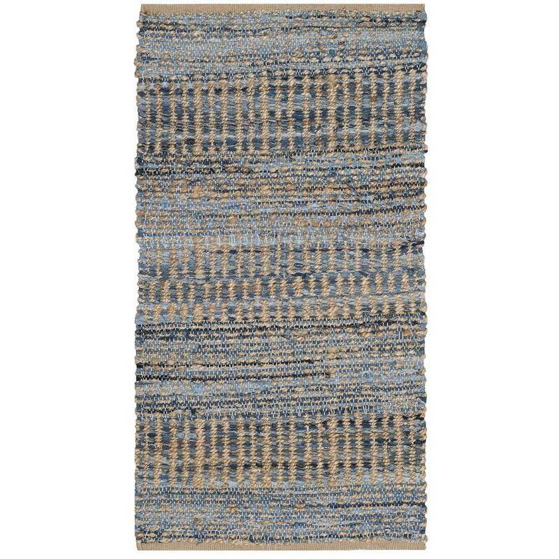 Cape Cod CAP353 Hand Woven Accent Rug - Natural/Blue - 2'x3' - Safavieh.