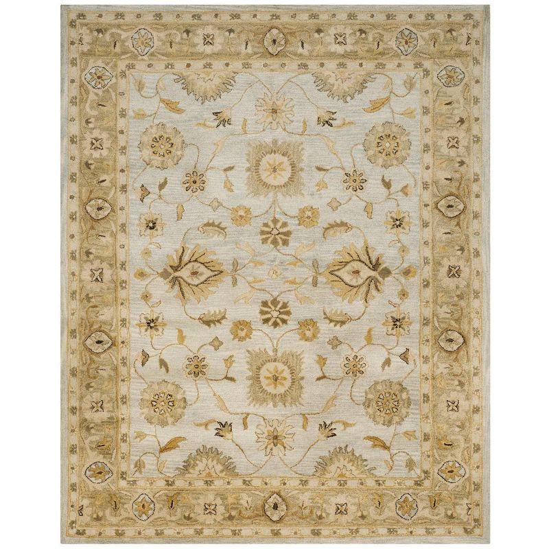 Antiquity AT856 Hand Tufted Area Rug - Light Blue/Sage - 8'3"x11' - Safavieh.