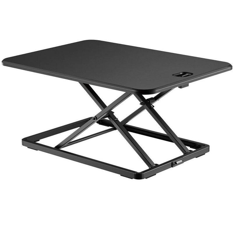 Ultra-Slim Black Adjustable Sit-Stand Desk Converter