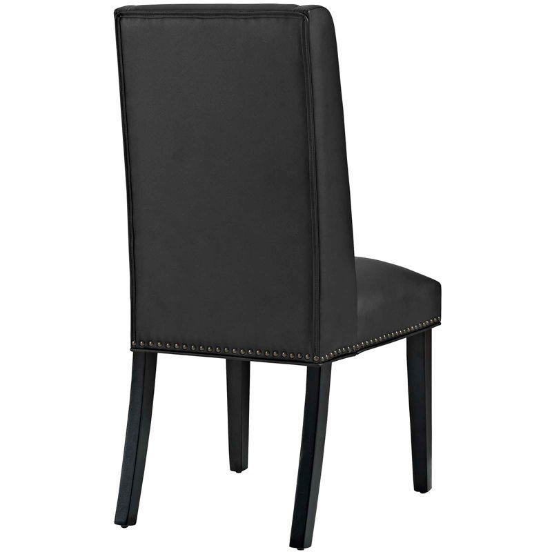 Modway Baron White Vinyl and Wood Frame Dining Chairs