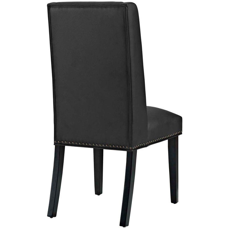 Modway Baron Dining Chair Vinyl Set of 2 - Black