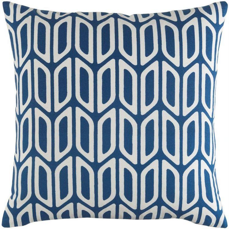 Mark & Day Magele 18"H x 18"W Square Pillow Cover No Insert Modern Dark Blue Throw Pillow