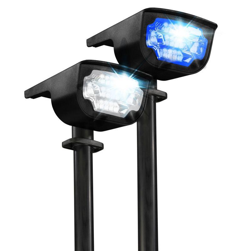 Bell + Howell Bionic Color Burst Solar Powered Waterproof Pathway Lights- 2 Pack