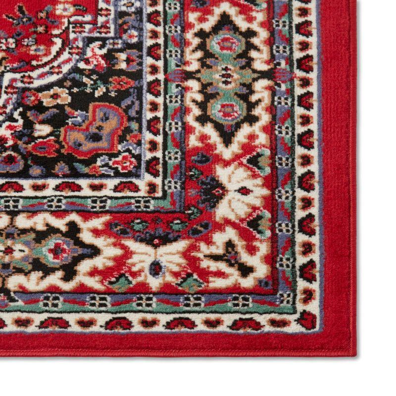 Home Dynamix Premium Sakarya Traditional Medallion Area Rug, Red/Black, 9'2"x12'5"