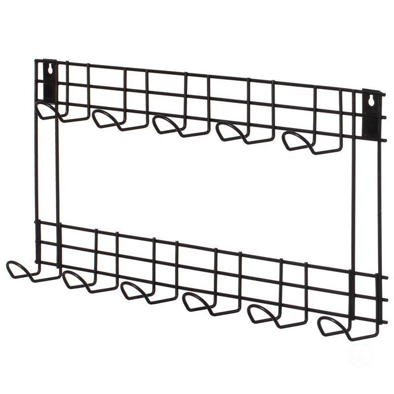 Gardenised Wall Mount Garden Tool Storage Rack Hook On Garage, Garden and Yard, Black
