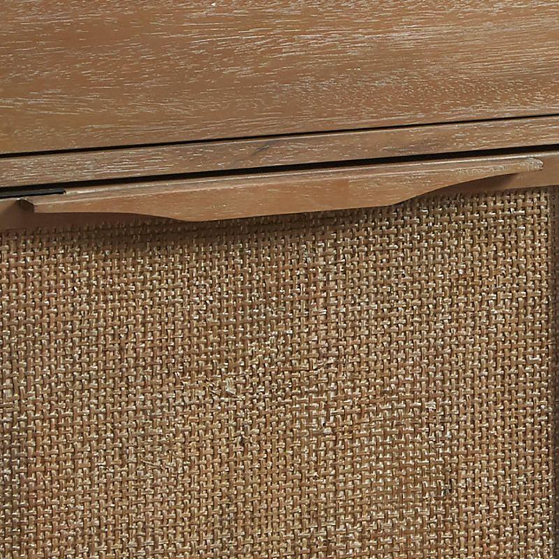 Addison Accent Chest Natural - Madison Park: Solid Wood, Cane Webbing, Storage Shelf, Locking Doors