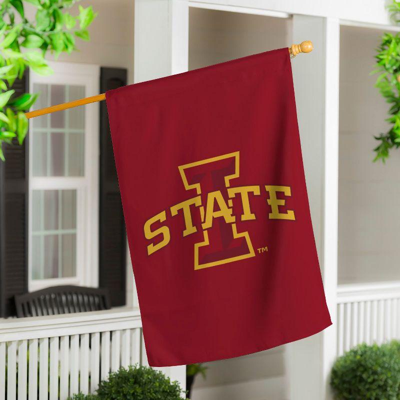 Evergreen NCAA Iowa State University Applique House Flag 28 x 44 Inches Outdoor Decor for Homes and Gardens