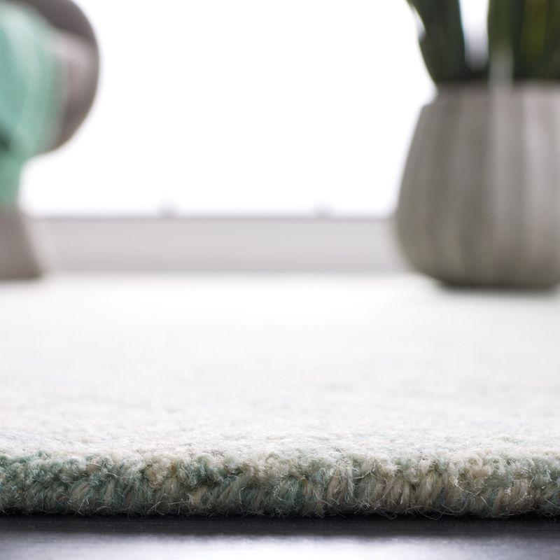 Abstract ABT428 Handmade Indoor Accent Rug - Grey/Turquoise - 3'x5' - Safavieh