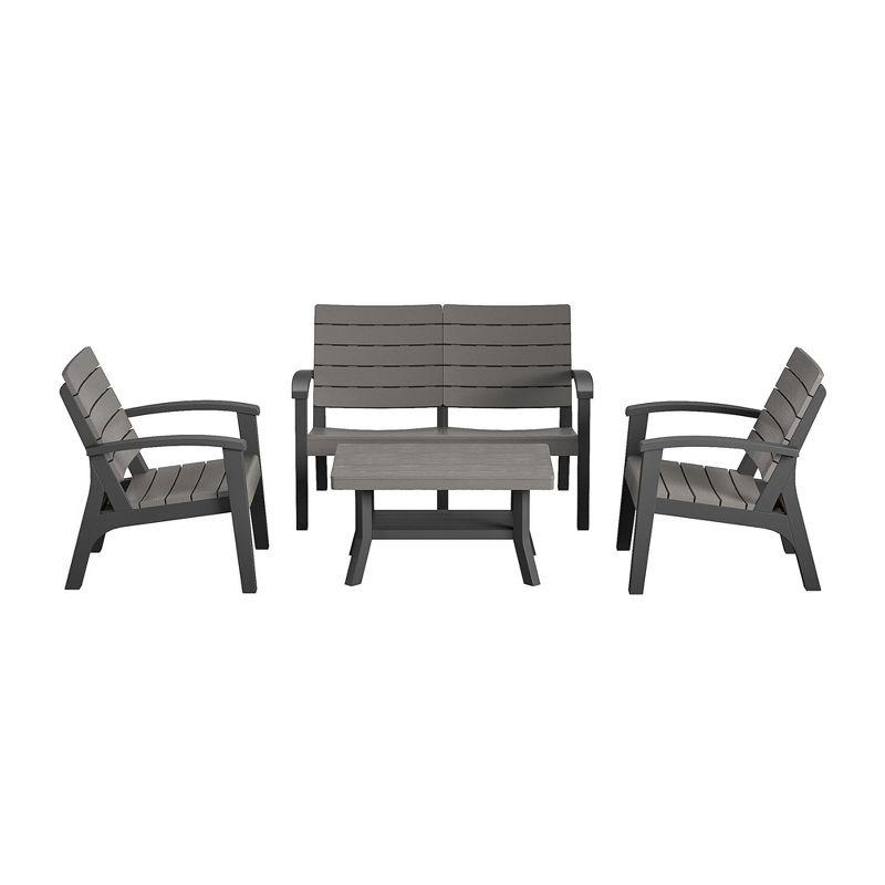 COSCO 4-Piece Resin Outdoor Conversation Set