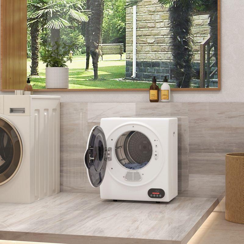 HomCom 1.5 Cubic Feet Vented Electric Stackable Dryer