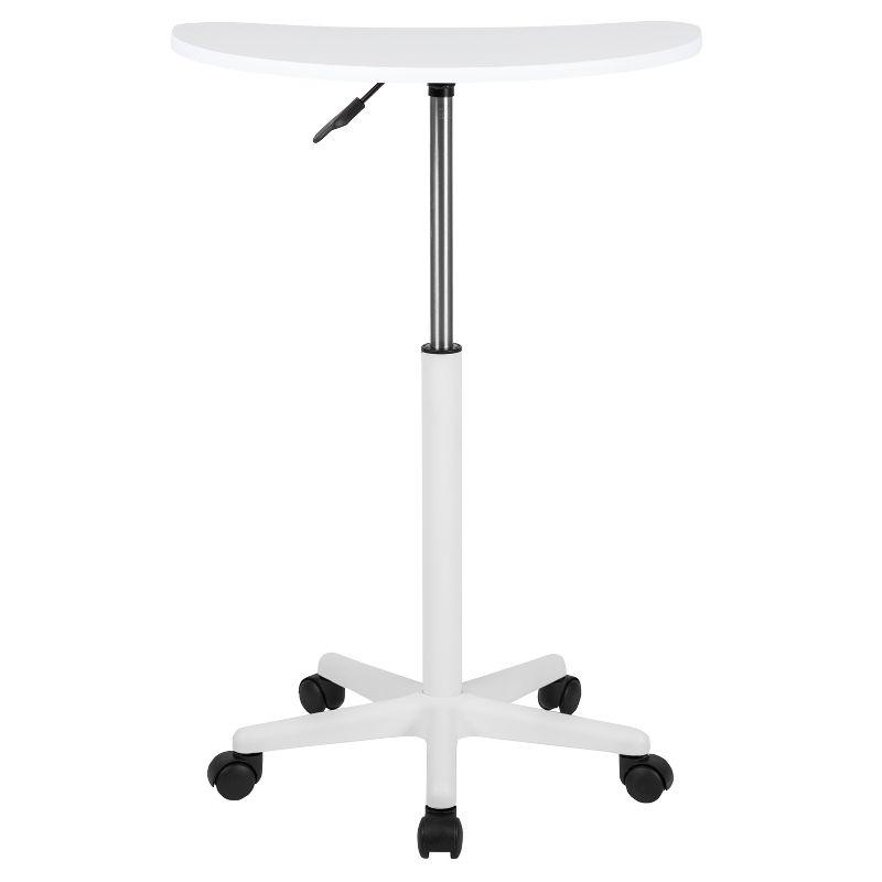 Flash Furniture Sit to Stand Mobile Laptop Computer Desk - Portable Rolling Standing Desk