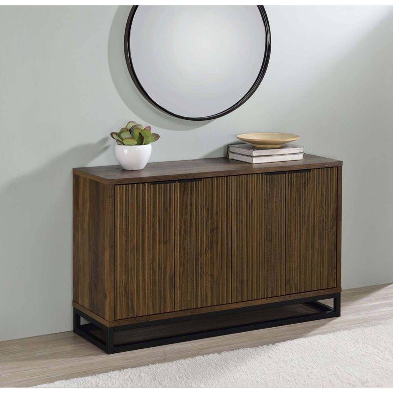 Coaster Ryatt Transitional 4 Door Wood Accent Cabinet Dark Pine