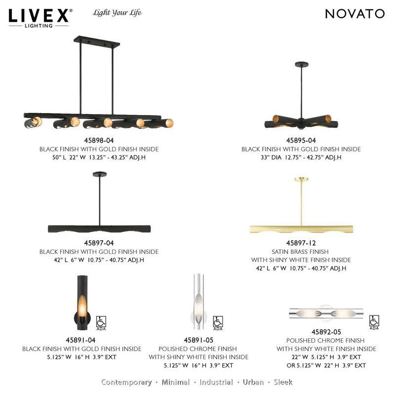 Livex Lighting Novato 3 - Light Chandelier in  Satin Brass