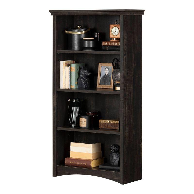 57.75" Gascony 4 Shelf Bookcase Black - South Shore