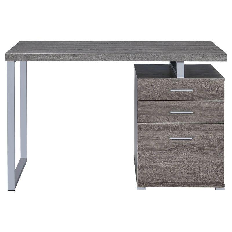 Brennan 3 Drawer Office Desk with Reversible Cabinet - Coaster