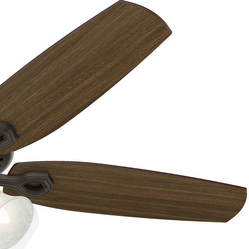 Hunter Fan Builder Plus 52"  5 - Blade Standard Ceiling Fan with Pull Chain and Light Kit Included