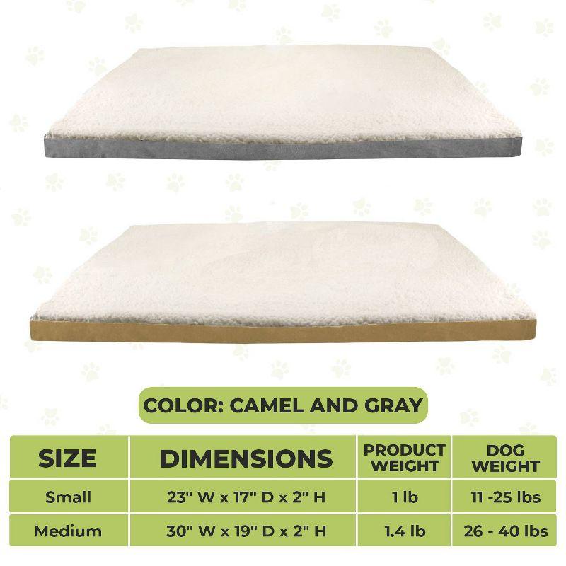 Small Camel Orthopedic Memory Foam Dog Crate Mat