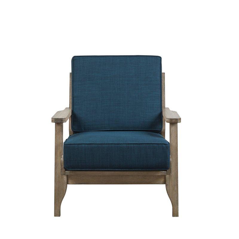 Navy Blue Lawson Accent Chair with Wood Frame