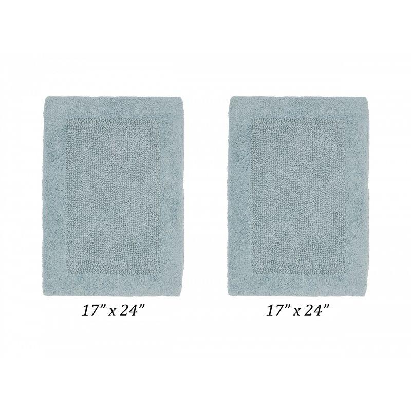 Moriceau Collection 100% Cotton Reversible Tufted Machine Washable 2 Piece Bathroom Rug Set