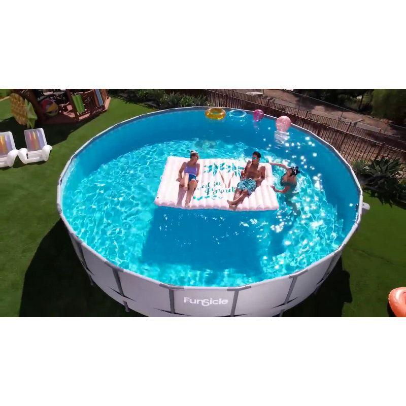 Funsicle Funsicle 36” SureStep 3 Stair Pool Ladder w/ 12' x 36" QuickSet Inflatable Pool