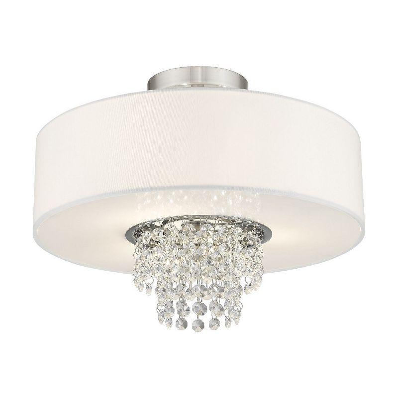 Livex Lighting Carlisle 3 - Light Semi-Flush Mount in  Brushed Nickel